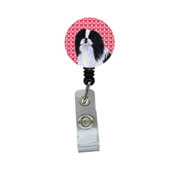 Teacher&Aposs Aid Japanese Chin Retractable Badge Reel Or Id Holder With Clip TE3445207 - main